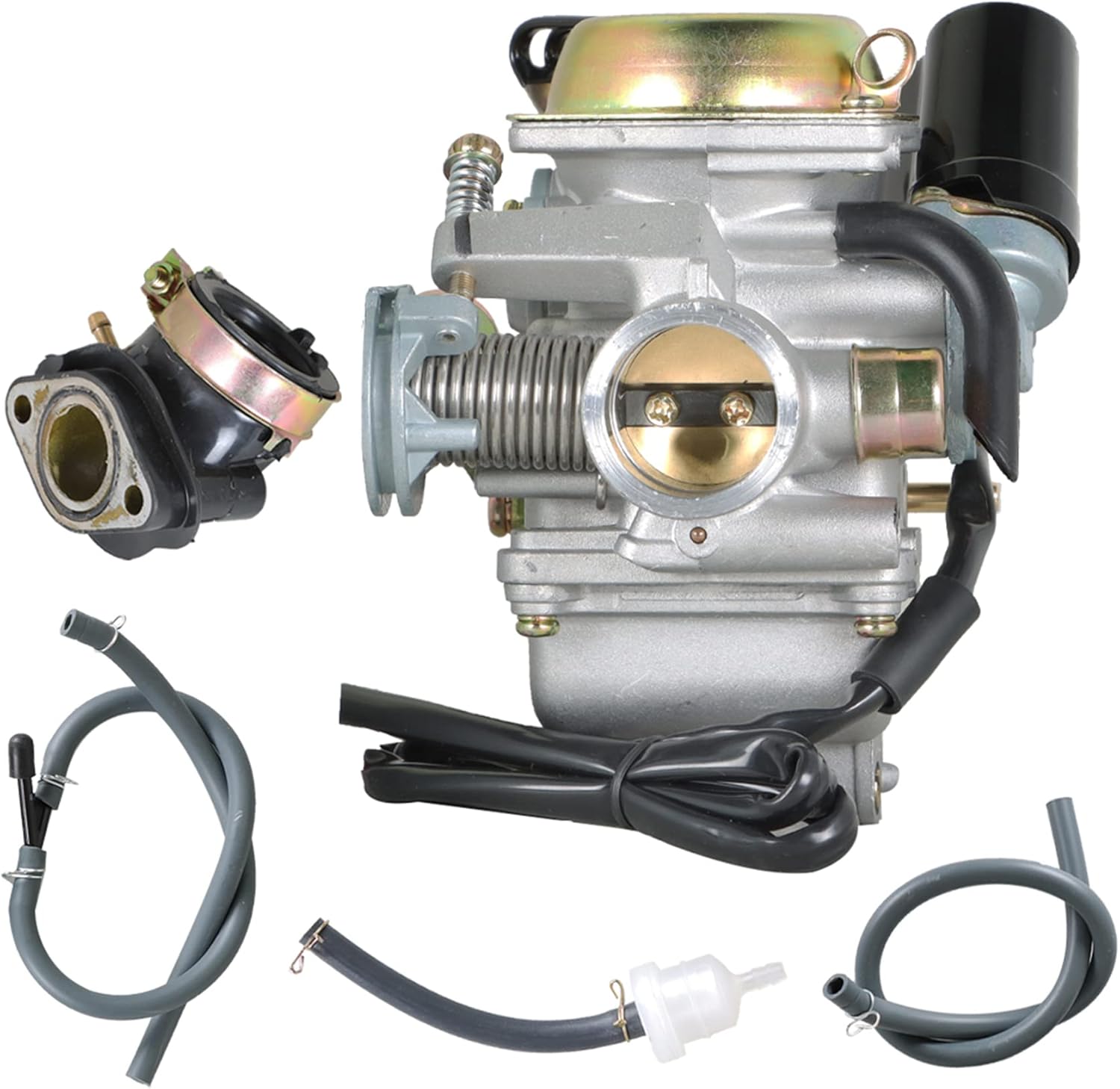 WFLNHB Go Kart Carburetor Kit with Intake Boot PD24J