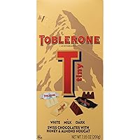 Vista 8 de TOBLERONE Tiny Swiss Chocolates with Honey & Almond Nougat - Paquete variado de chocolates suizos, chocolate blanco, chocolate con leche y chocolate
