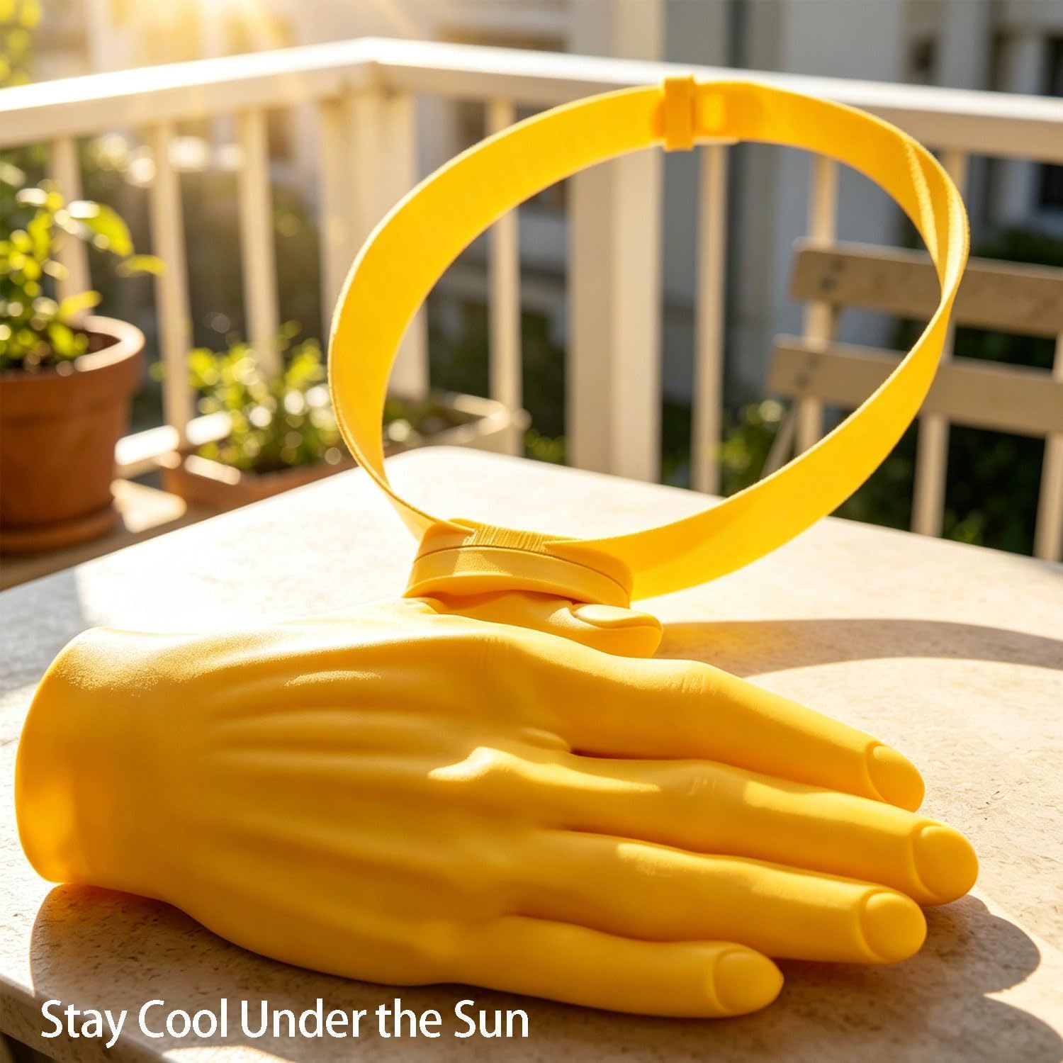 Funny Palm Shaped Sun Hat, Yellow Hand Visor Novelty Beach Pool Vacation Festival Costume Photo Prop for Women and Men