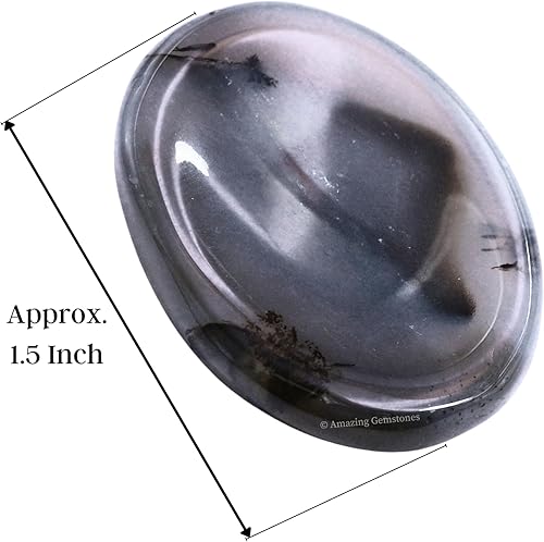 Vista 33 de Cristales de piedra de preocupación de cuarzo rosa y piedras curativas, piedras de preocupación para regalos de alivio del estrés, cristal de piedra