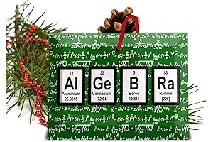 Christmas Tree Ornament Math Geek Algebra Periodic Table Glass