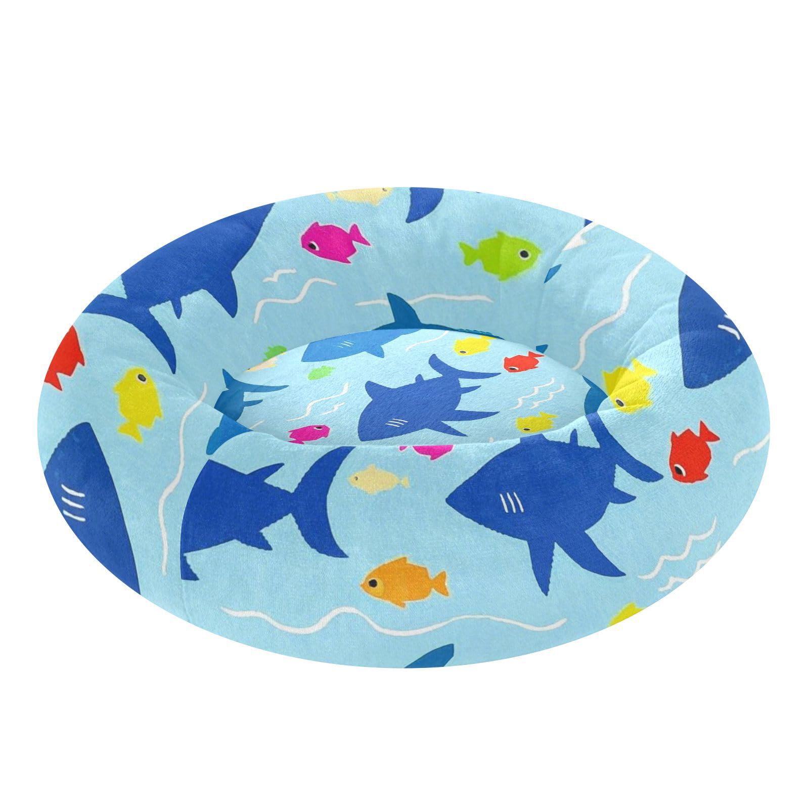 Lit apaisant Blue Sea antidérapant pour petit chien et chat taille M
