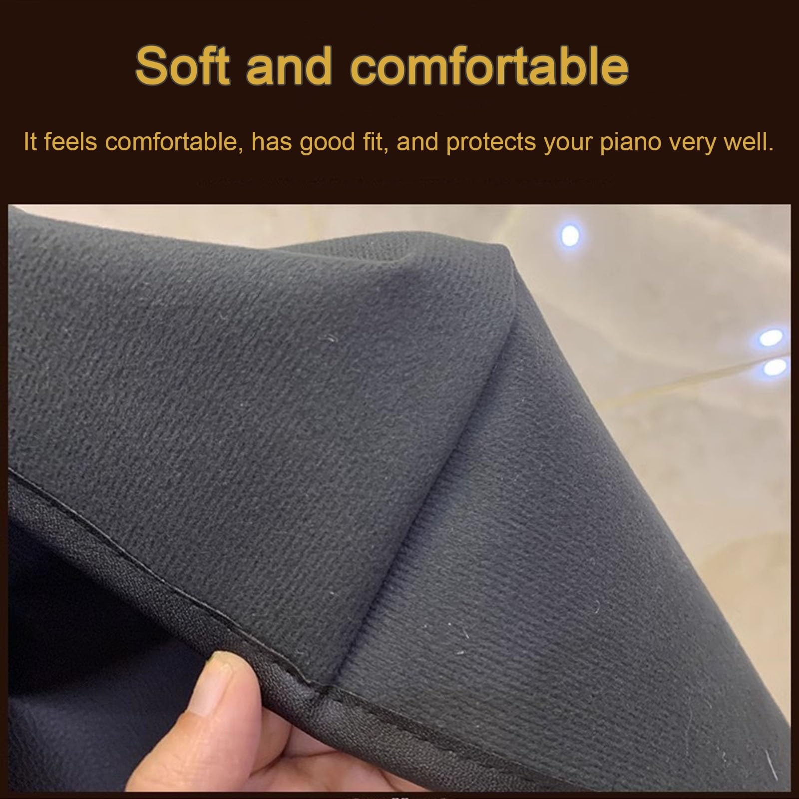 Funda Para Piano De Cola Para Bebés,Funda Impermeable Para Piano De Cola | Impermeable a prueba de polvo protector solar y a prueba de arañazos - Funda protectora negra para piano de cola(180cm)