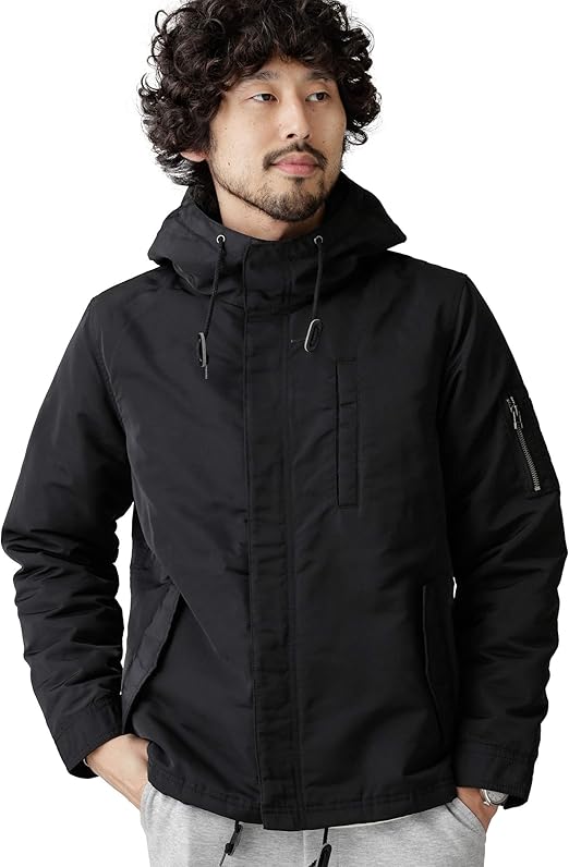 Amazon ナノ ユニバース Nano Universe 中綿ショートモッズ コート メンズ M ブラック Nano Universe コート ジャケット 通販