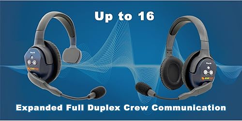 Miniatura 2 de Eartec ETP4S Ultralite PRO16 Manos Libres Full Duplex Wireless Headset Comunicación para 4 usuarios  4 auriculares de un solo oído, alcance de hasta