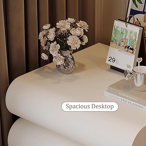 Miniatura 5 de HIMAmonkey Mesita de noche con 2 cajones, mesita de noche con cuero de microfibra, mesita de noche de moda para dormitorio, no requiere montaje