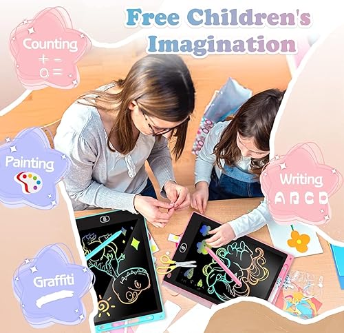 Miniatura 6 de ZZR SEVEN Tableta de escritura LCD para niños, tableta de dibujo, tablero de garabatos, juguetes para edades de 2 a 4 años, bloc de dibujo de 10