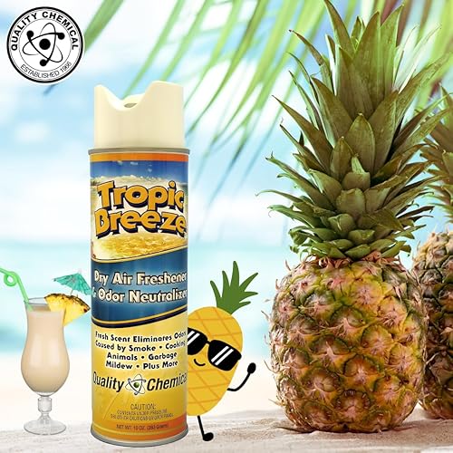 Miniatura 2 de Quality Chemical Tropic Breeze - El ambientador seco y eliminador de olores más potente, el mejor desodorante de habitación y aerosol de aire para