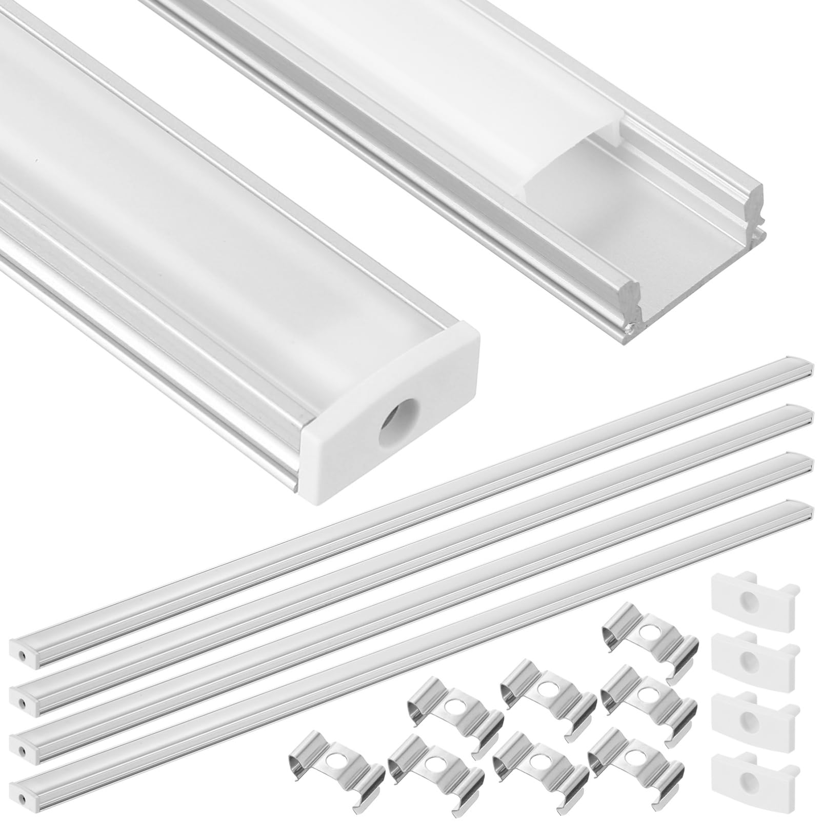 Amazon.co.jp: POPETPOP U字型アルミ溝 アルミチャンネル LED