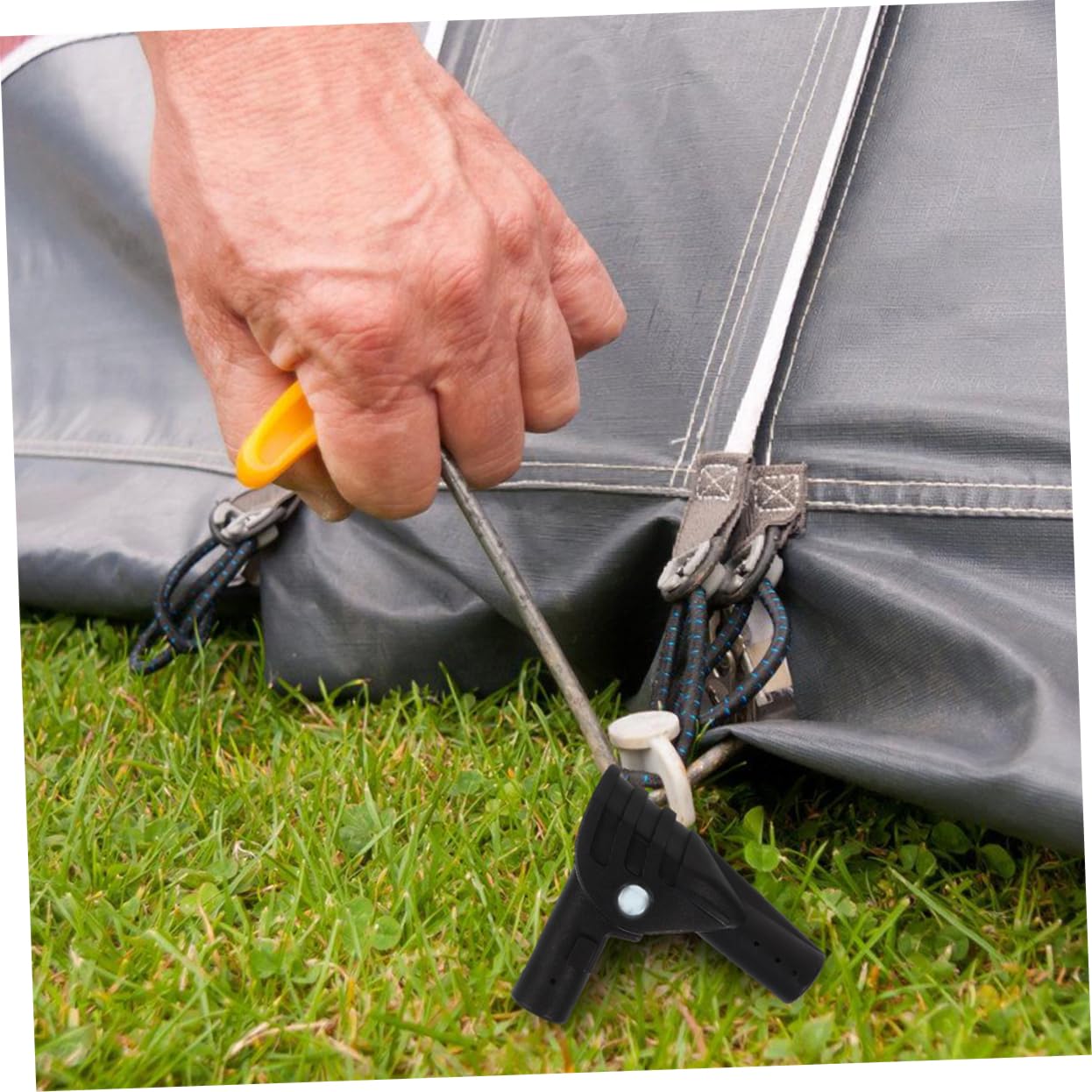 TOYANDONA Joint De Tente Glamping Soutien Accessoire De Tente Ajustable Joint De Bricolage pour Tige De Support Connecteur De Tige De Support De Tente Nylon Black