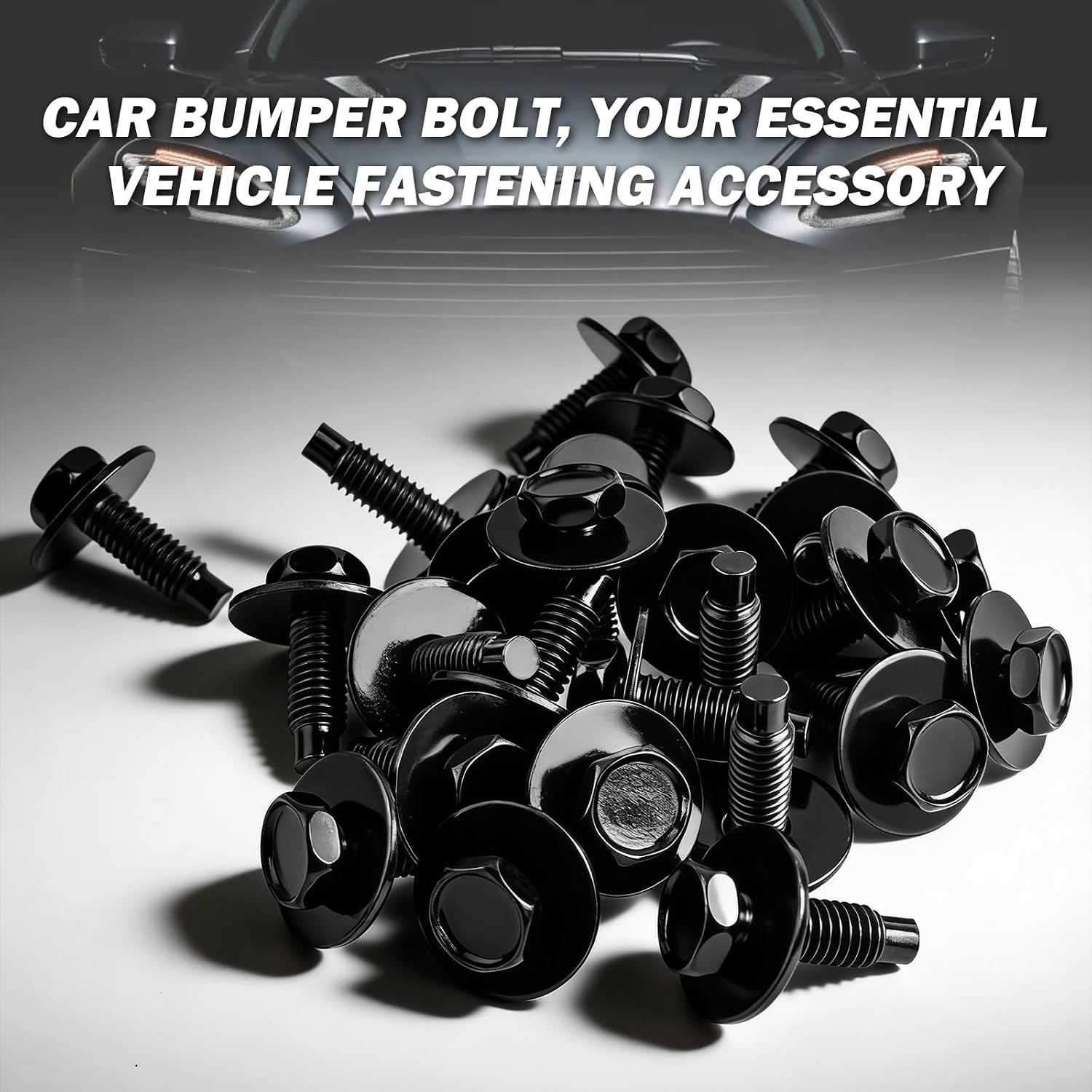 25PCS M6-1.0 x 25mm Bolt Kit,Sturdy Hex M6 Bolts with 19.5mm Spacer for Replacement OEM 12337917,W5220822-S426,10mm Bolts for Cars Rear/Front Bumpers,Mudguards,Brackets