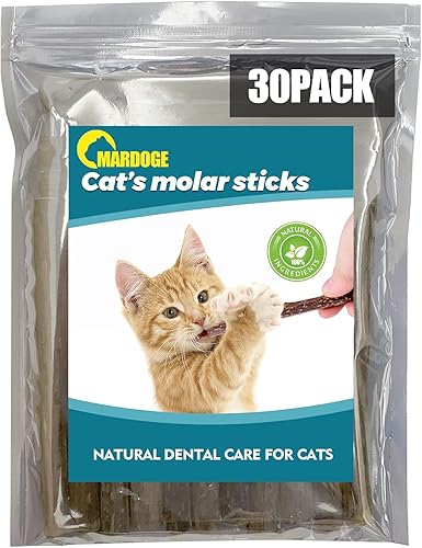 Silvervine - Palitos para gatos, palitos naturales de hierba gatera Matatabi masticar dientes molar juguetes para gatos gatitos (30 piezas)