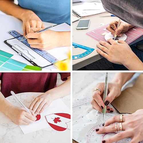 Miniatura 6 de 14 unidades de lápiz cortador de papel retráctil, cuchillo de tallado de precisión, cuchillo de pasatiempo, regla de acero con bolsas de