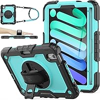 Vista 13 de SEYMAC stock Funda para iPad mini 7 (A17 Pro) 2024/Mini 6 de 8.3 pulgadas con protector de pantalla y soporte para lápiz