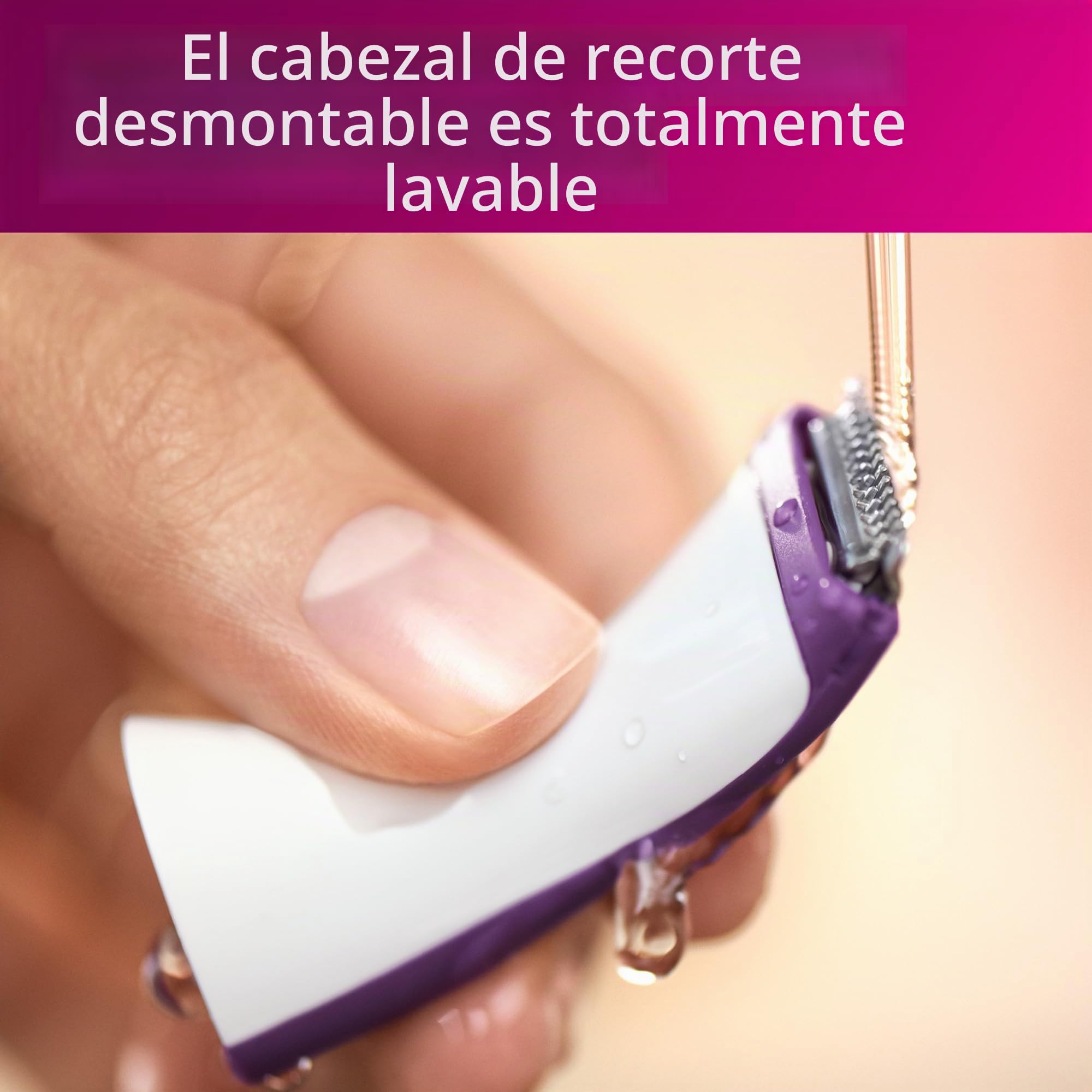 Philips Bikini Genie BRT383/50 - Recortadora inalámbrica para depilación de línea de bikini, con cabezal de afeitado y peine, BRT383/50
