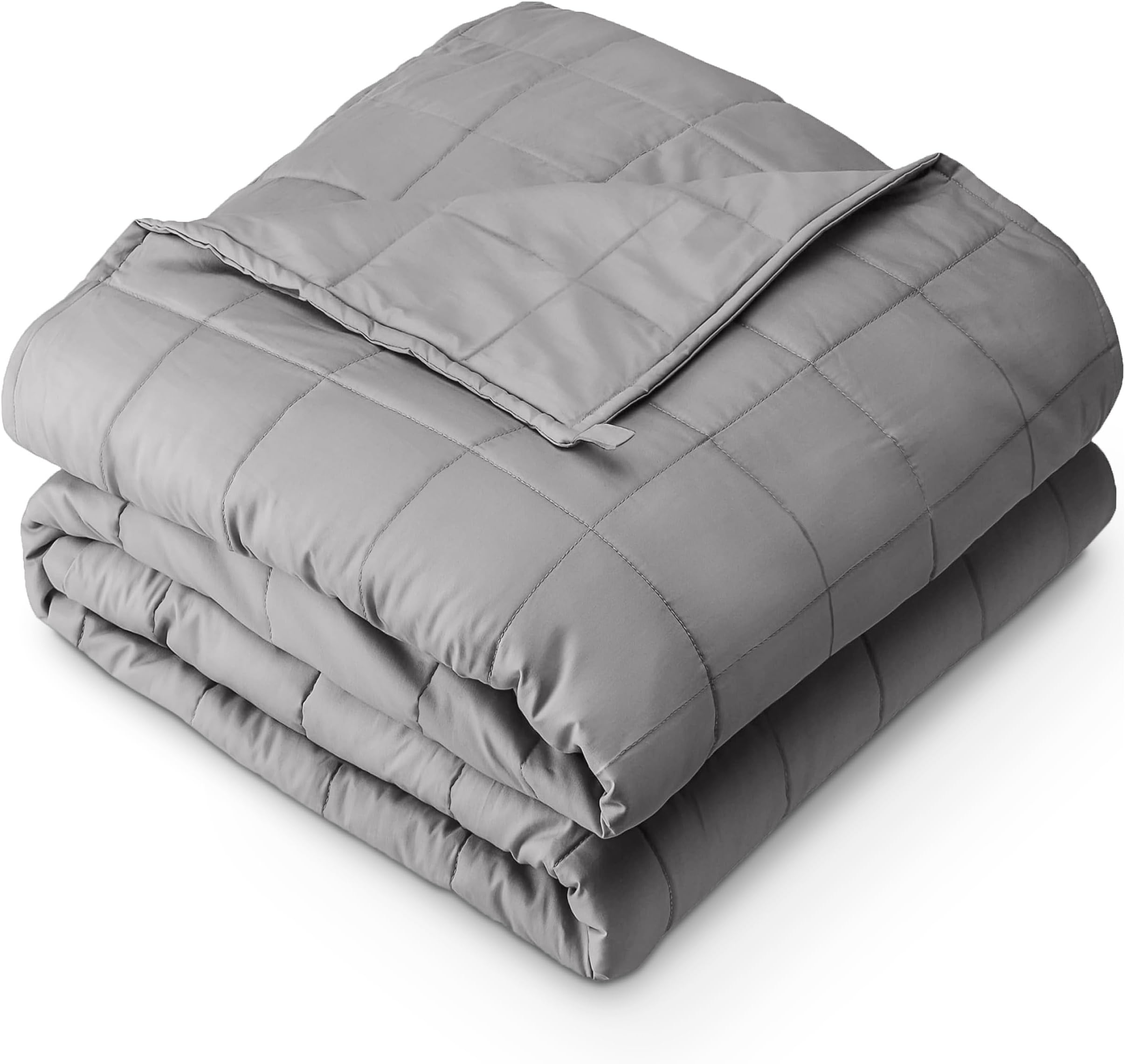 Bare Home Weighted Blanket for Adults 30lb (87" x 80") - All-Natural 100% Cotton - Premium Heavy Blanket Nontoxic Glass Beads (Light Grey, 87"x80")