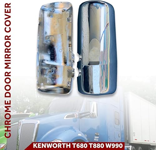 Miniatura 10 de Compatible con Kenworth Truck T680 T880 Chrome Mirror Cover Right Side 2013 a 2020