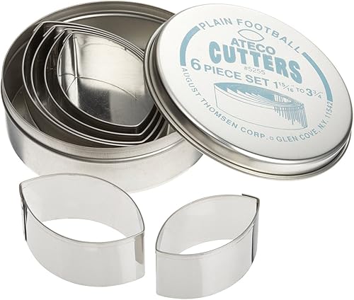 Miniatura 9 de Ateco 5205 moldes con bordes acanalados con diseño de pelota de fútbol americano en tamaños graduados Cuadrado Square