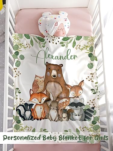 Miniatura 144 de Manta de bebé personalizada para niñas, manta de bebé personalizada con nombre, súper suave, mantas personalizadas con nombre para niños, mantas