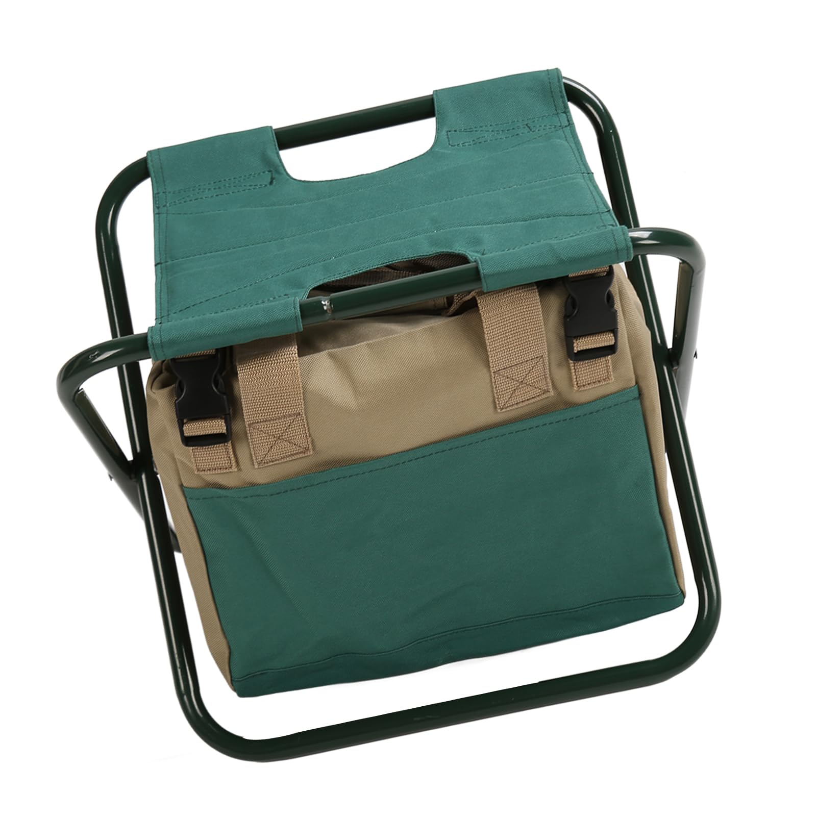 Sgabello Zaino, Sgabello da Giardiniere Pieghevole e Resistente all'Usura, Tessuto Oxford Staccabile e Durevole per Giardino (GREEN)