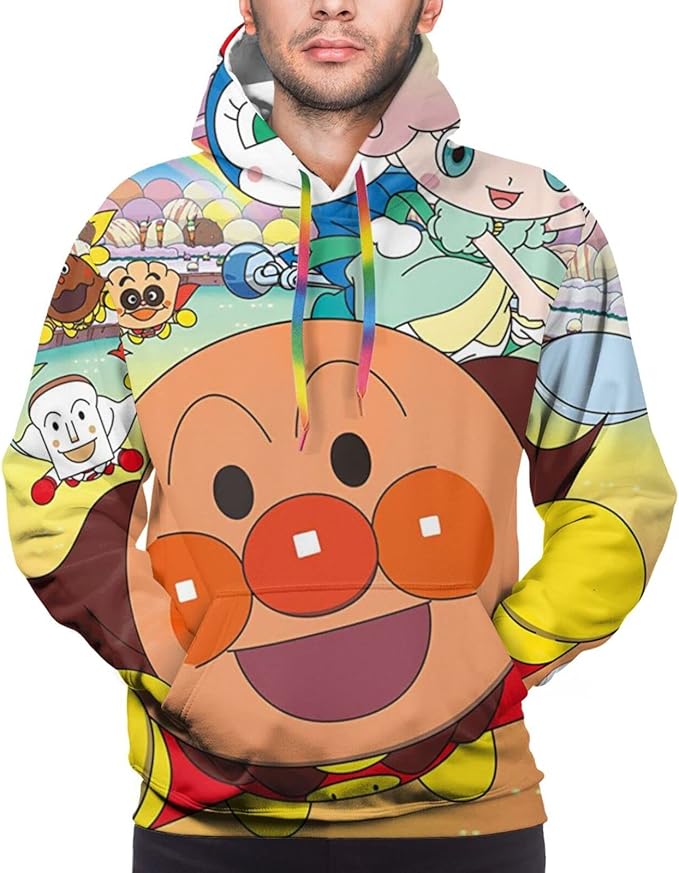 Amazon Co Jp アンパンマン 長袖3d印刷クリエイティブデザインフード付きチャックスポーツウェアストリートファッションヒップホップおかしい汗ユニセックス春と秋の冬の服大規模な男性と女性長袖tシャツ長袖トップ通気性ファッションルーズ パーカー ファッション