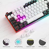 Vista 4 de MageGee GT838 - Combo de teclado y mouse para juegos, 104 teclas RGB retroiluminados silenciosos con cable para computadora portátil, PC MAC
