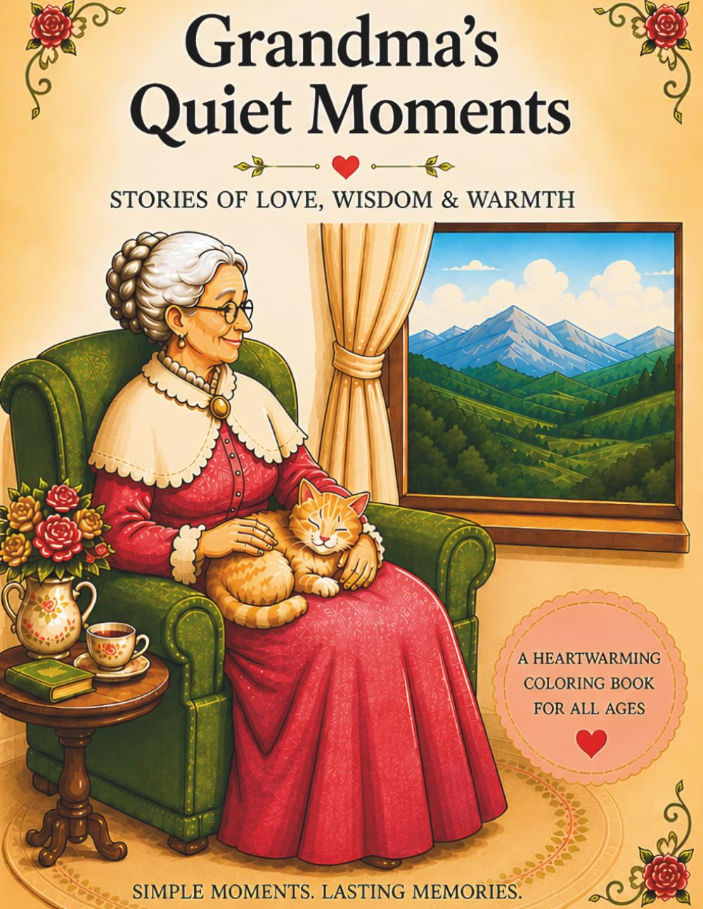 Grandma's Quiet Moments: A heartwarming coloring book for all ages