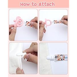 babygoal Baby Christmas Pacifier Clips 8 Pack, Pacifier Holder Clips Fits for Most Pacifier and Binkies 8PS38-B