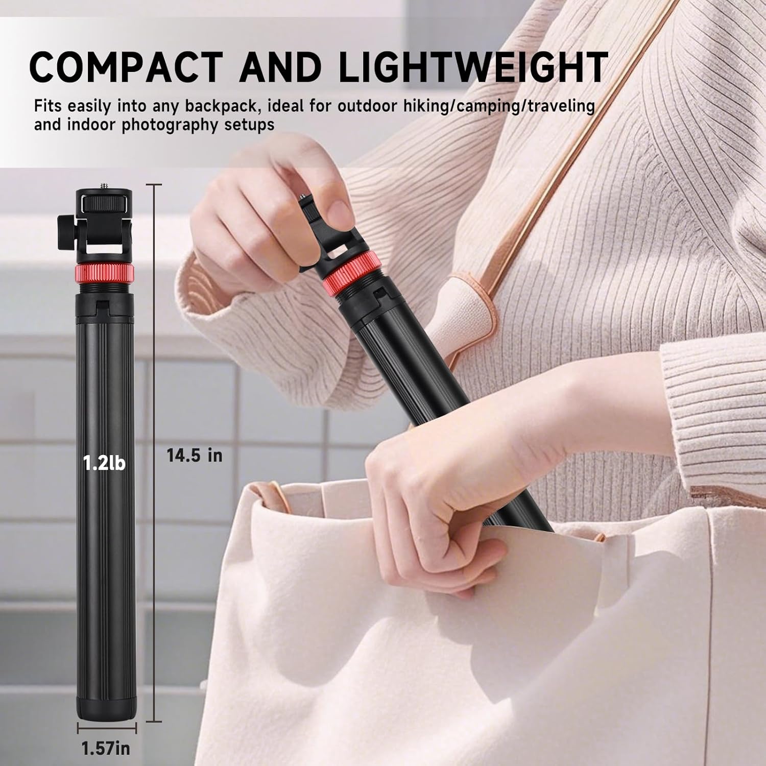 Professional Light Stand Tripod 81" - YSKE Adjustable Camera Phone Mount for Photography, Video Lights, Vlogging, Live Streaming - Travel Portable Aluminum Stand for DSLR, Smartphone, Content Creator