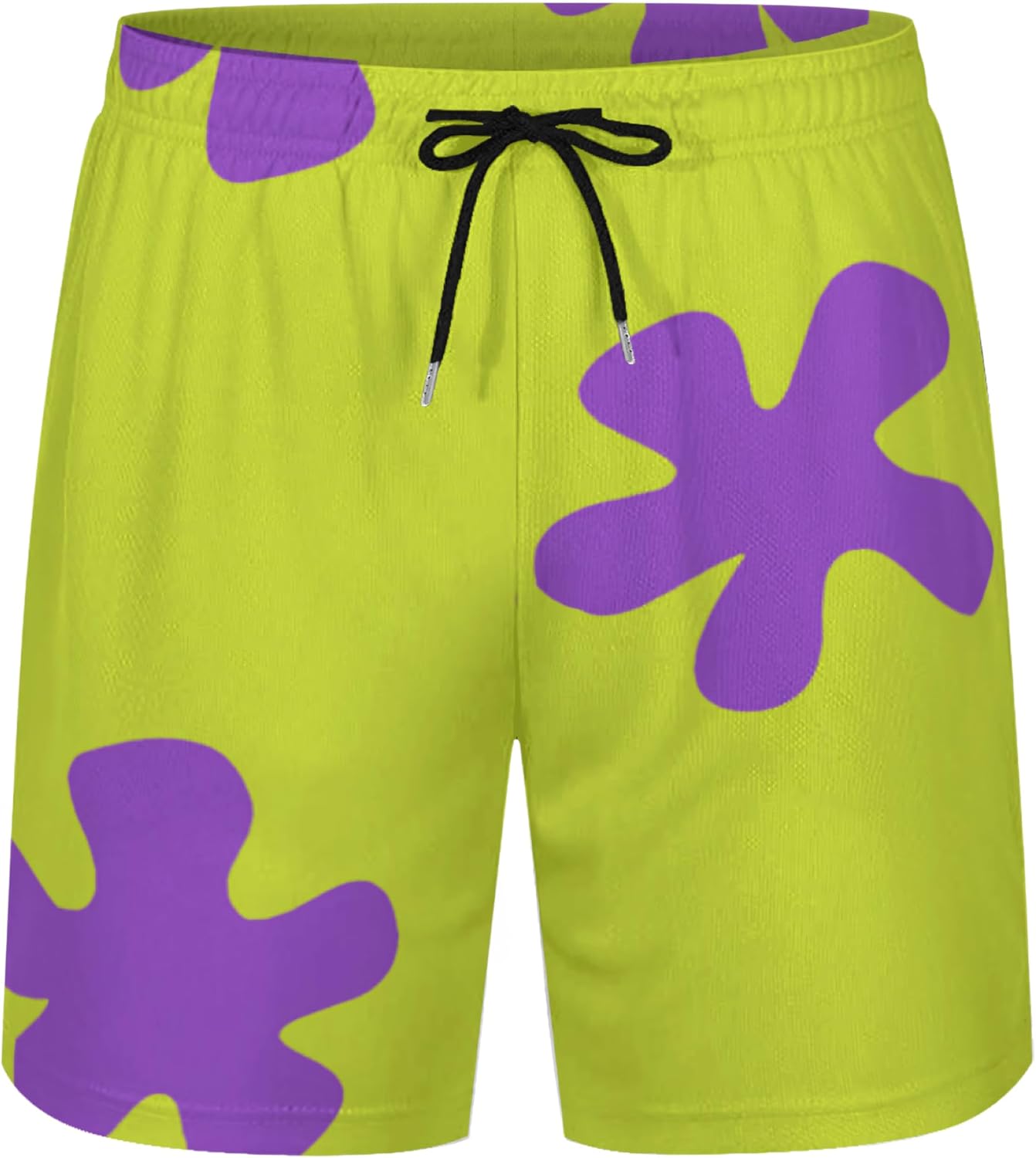 Funny Men's Board Shorts, Quick Dry Green Swim Trunks with Pocket and Mesh Lining Beach Shorts Bathing Suits