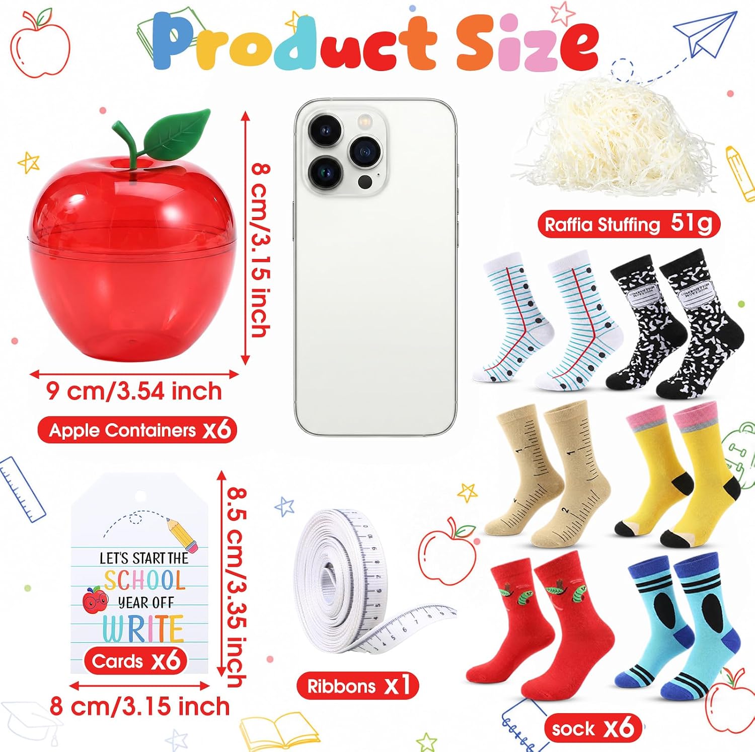 Unittype 6 Sets Back to School Teacher Gifts First Day of School Bulk image 5