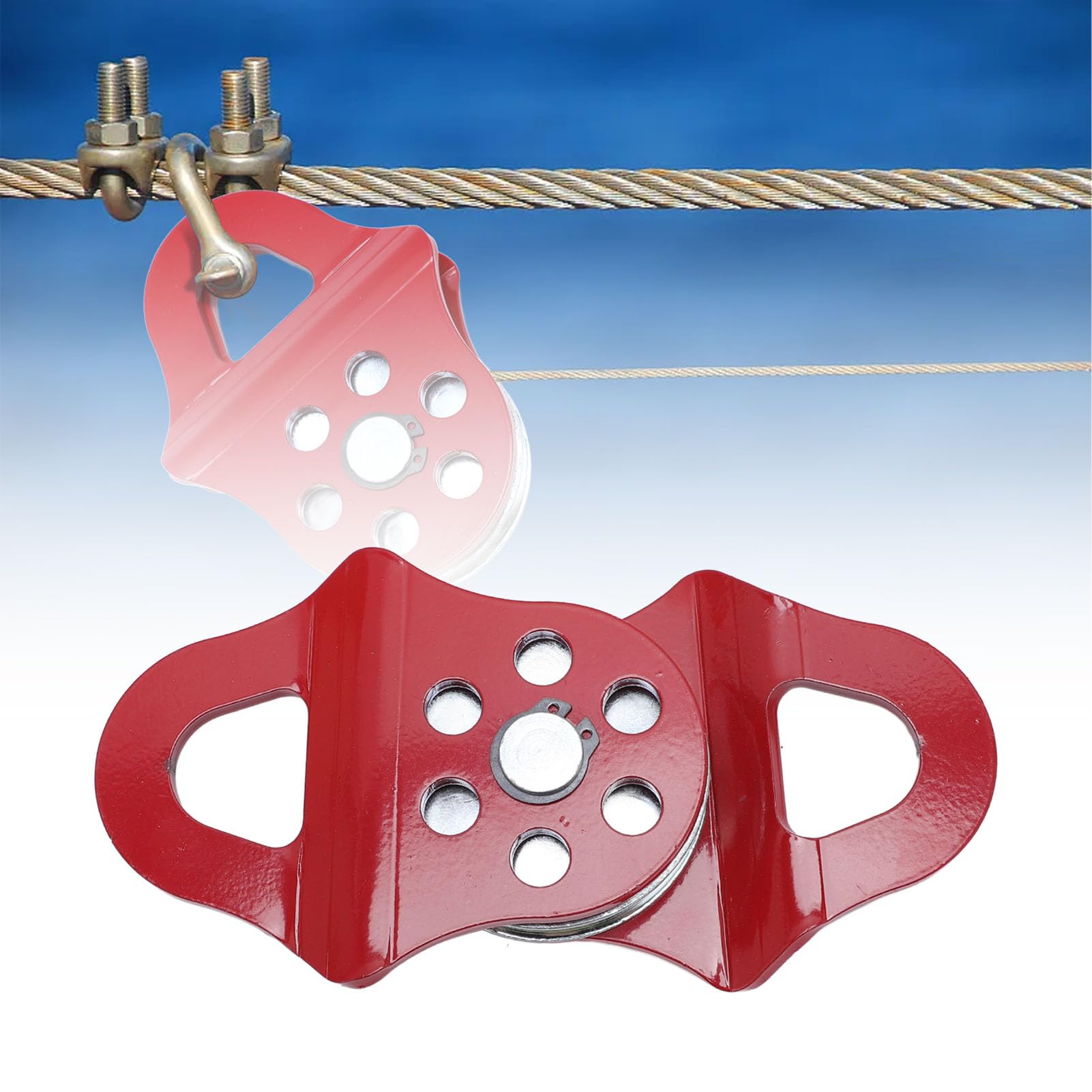 Winch Snatch Block Towing Pulley Block Alloy Steel High Load Bearing Large Area Sliding Heavy Duty Towing Pulley Block Towing Winch Snatch Block for Truck Tractor ATV