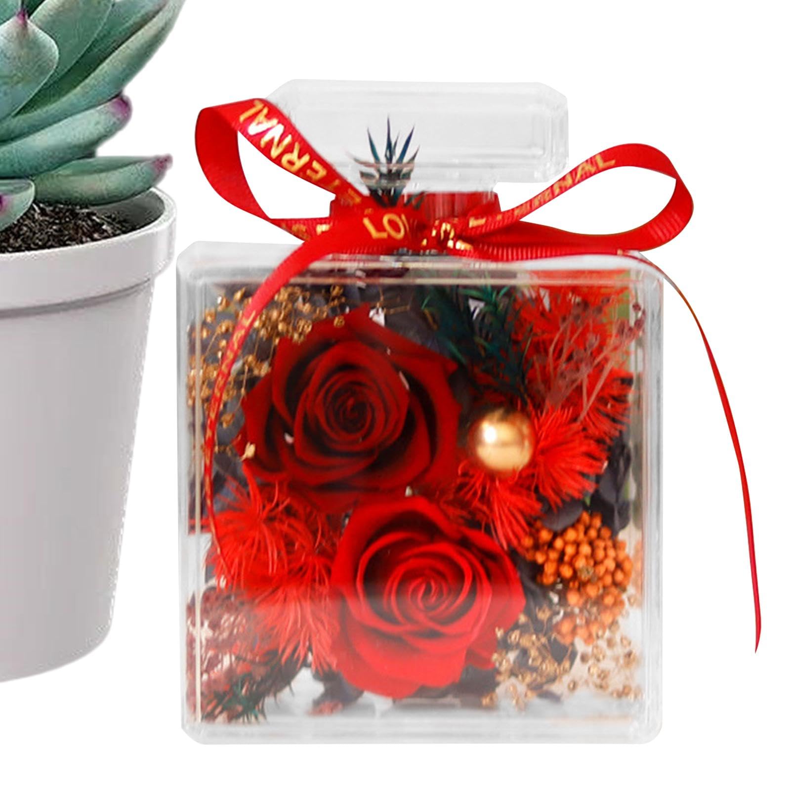 Fleurs artificielles de luxe en flacon de parfum pour décoration de bureau élégante
