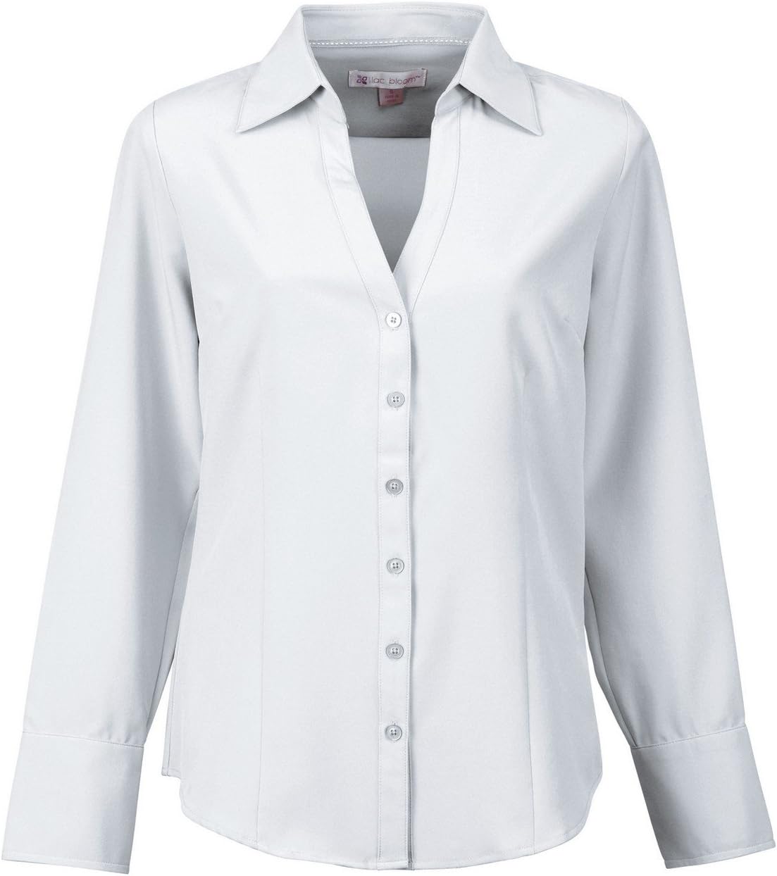Lilac Bloom Easy Care StretchFit Open Neck Woven Shirt. LB757 Meredith