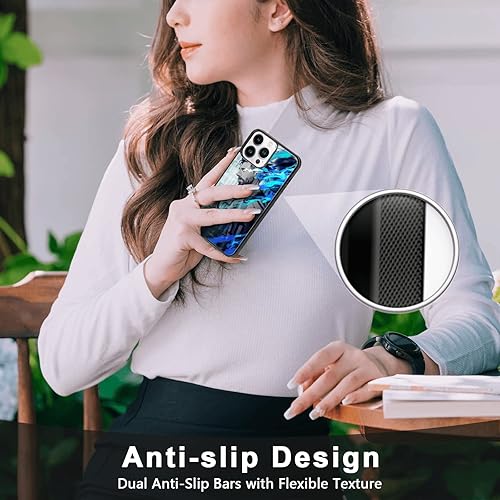 Miniatura 4 de Cool Soccer - Funda para iPhone 14 Pro Max, diseño antideslizante y absorción de golpes, marco de gel de sílice suave, funda negra para