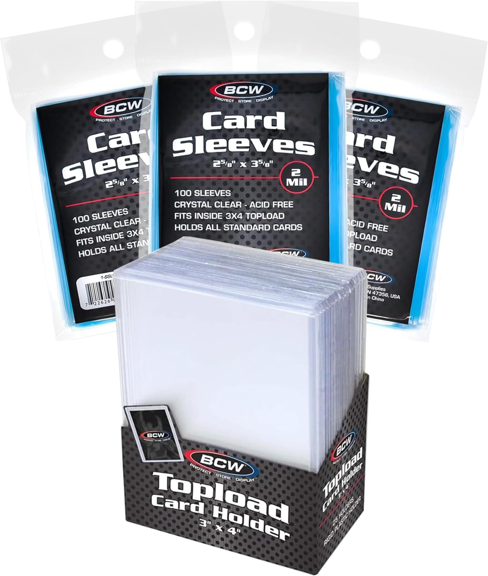 Clear Card Holders 10x Ultra Pro Clear 180pt TOPLOADER Rigid Card Protectors | 3" X 4" Thick Card Sleeves For Collectibles 10 Pack Card Holders - Foto 8
