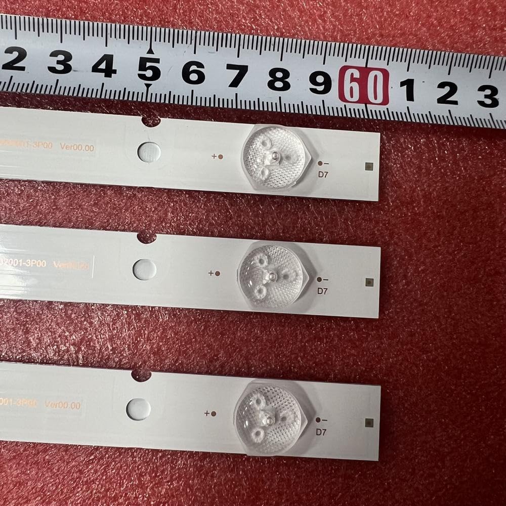 Bande de rétroéclairage LED Compatible Fit for Erisson 32LES71T2 32LES70T2, Compatible Fit for Supra STV-LC32T650 5800-W32001-3P00 Ver00.00 LC320DXJ-SFA2 RDL320HY(6 PCS for 2 TV)
