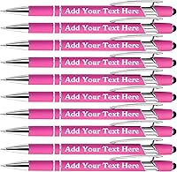 Vista 61 de Bolígrafos personalizados a granel grabados personalizados con punta de lápiz capacitivo, bolígrafos personalizados de tinta negra, regalos