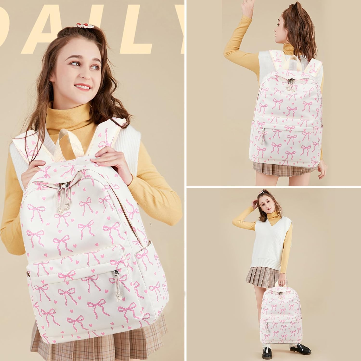 LOIDOU Backpack for Teen Girls Middle-School Primary Elementary Bookbags 17inch Kids Backpack Women laptop Backpack Lightweight Casual Daypack - Image 7