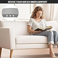 Vista 8 de Soporte de cojín de sofá para asiento caído, 20 x 20 pulgadas, tablero de soporte de cojín de espuma curvada de alta densidad, soporte de sofá