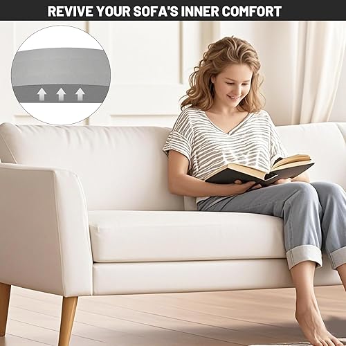 Miniatura 8 de Soporte de cojín de sofá para asiento caído, 20 x 20 pulgadas, tablero de soporte de cojín de espuma curvada de alta densidad, soporte de sofá para