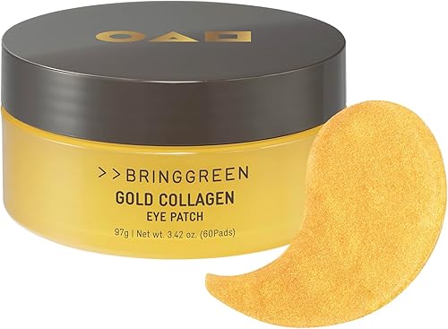 BRING GREEN Gold Collagen Eye Patches 60 Count, Hydrating Firming Under Eye Mask