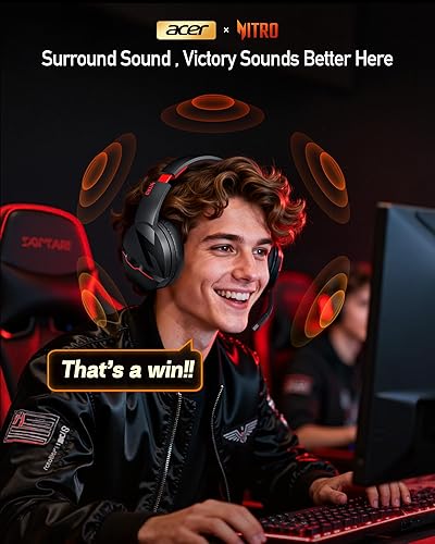 Miniatura 9 de Acer Auriculares Inalámbricos para Juegos, Auriculares PS5 con 2.4GHz para PS5, PS4, PC, Switch, Auriculares para Juegos Bluetooth 5.3 + 100Hrs con