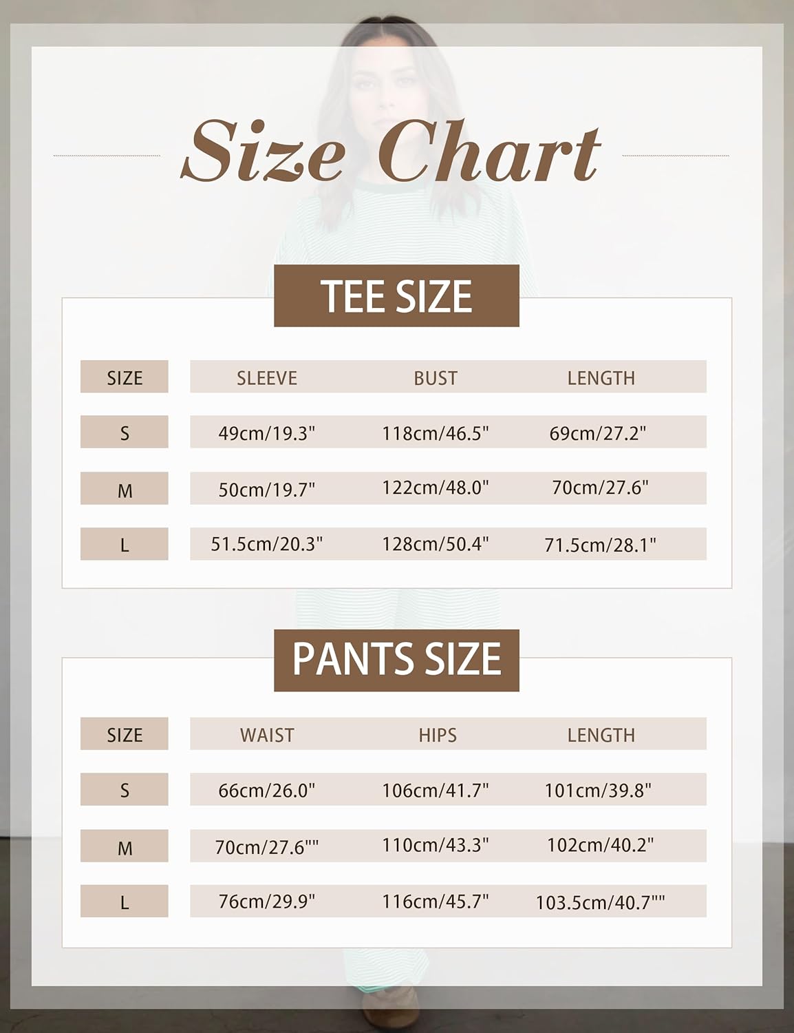 MISSACTIVER Women's 2 Piece Striped Lounge Set Long Sleeve Oversized T-Shirt Wide Leg Pants Matching Pajamas Set Khaki - Image 6