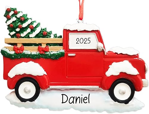 Miniatura 7 de Adorno de Navidad personalizado 4 x 4 2023  Personalización gratuita  Vehículo de carreras gris todoterreno Drag Racer JK, SUV safari para árbol de