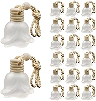 Vista 7 de 20 botellas difusoras de coche con forma de rosa esmerilada, botella difusora vacía colgante para automóvil, difusor de aceite esencial de perfume