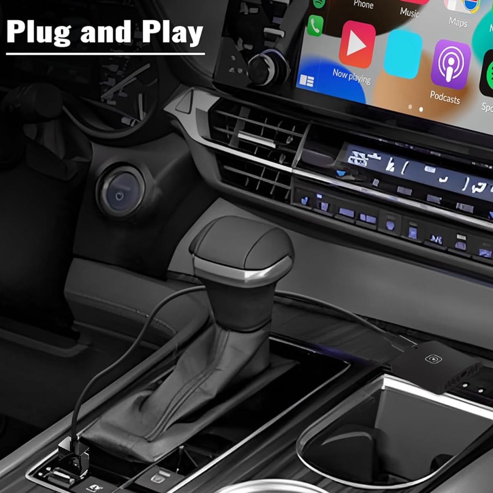 Sxhlseller Adattatore Wireless 2 in 1 |Convertitore Auto da Cavo a Wireless con 5G WiFi Bluetooth 5.0 per Oltre 800 Auto