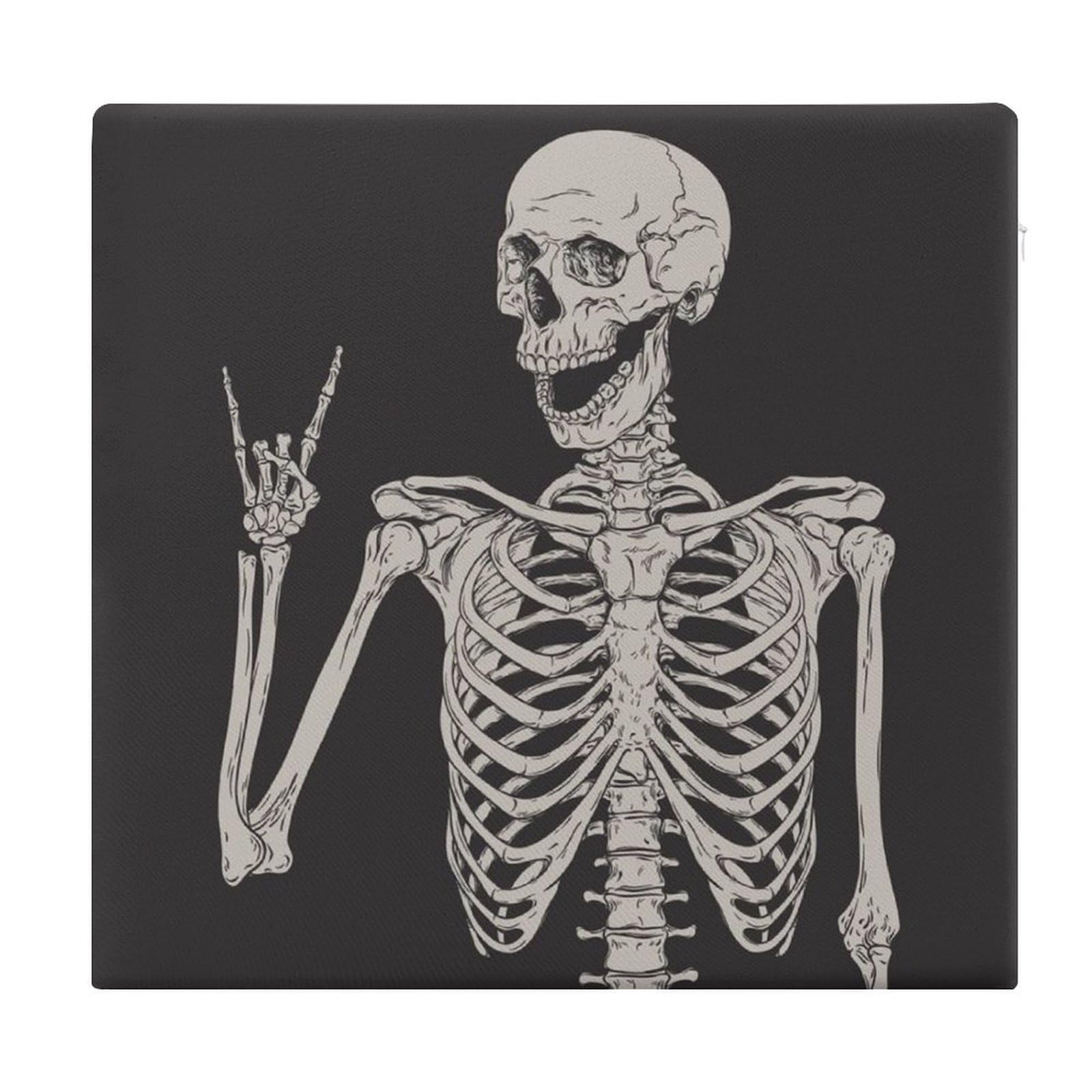 JZemdybill Chair Pad, Skull Seat Pad, Square Chair Cushion for Yoga Living Room Balcony