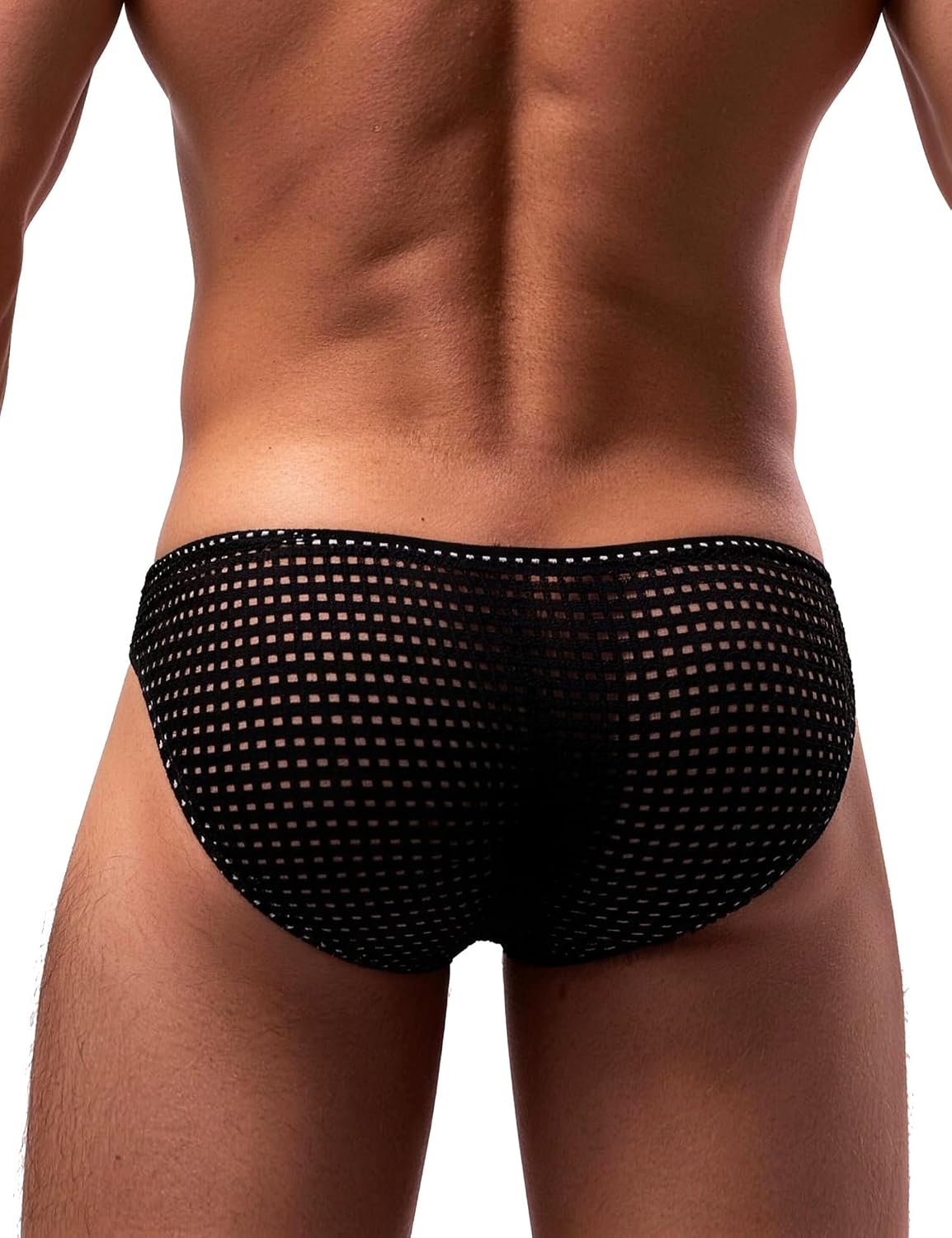 ohyeah Mens Sexy Underwear Sissy Lingerie for Men Mesh Panties Briefs with Bulge Pouch Low Riae Underwear S-XL