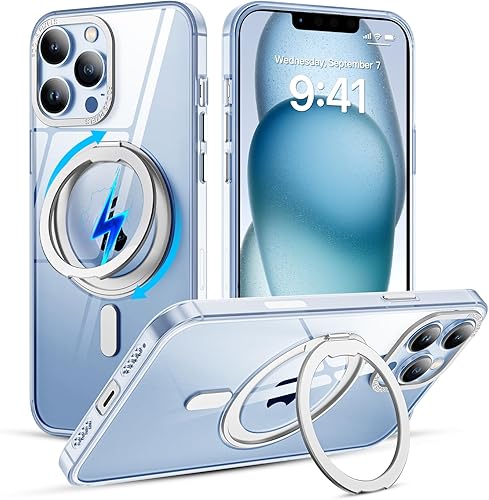 Funda con anillo giratorio de 360 para iPhone 12 Pro Max con soporte magnéticoinvisible, compatible con Magsafe militar estándar contra caídas, a disponible en Yaxa Venezuela